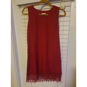 Red shift dress